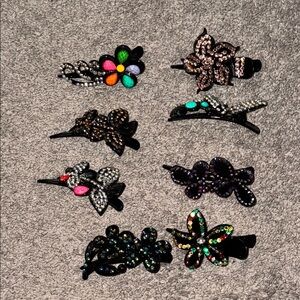 New Colorful Floral Kids Hair Clips Set